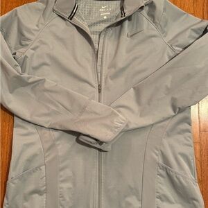 Nike Women's Light Gray DRI-FIT Athletic Jacket